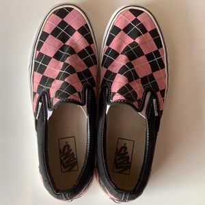 Vans Slip-Ons low pink/black checkered shoe